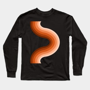 Whoa - retro stripes 70s style Long Sleeve T-Shirt